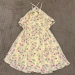 2 A-line flowered dresses-XS/4